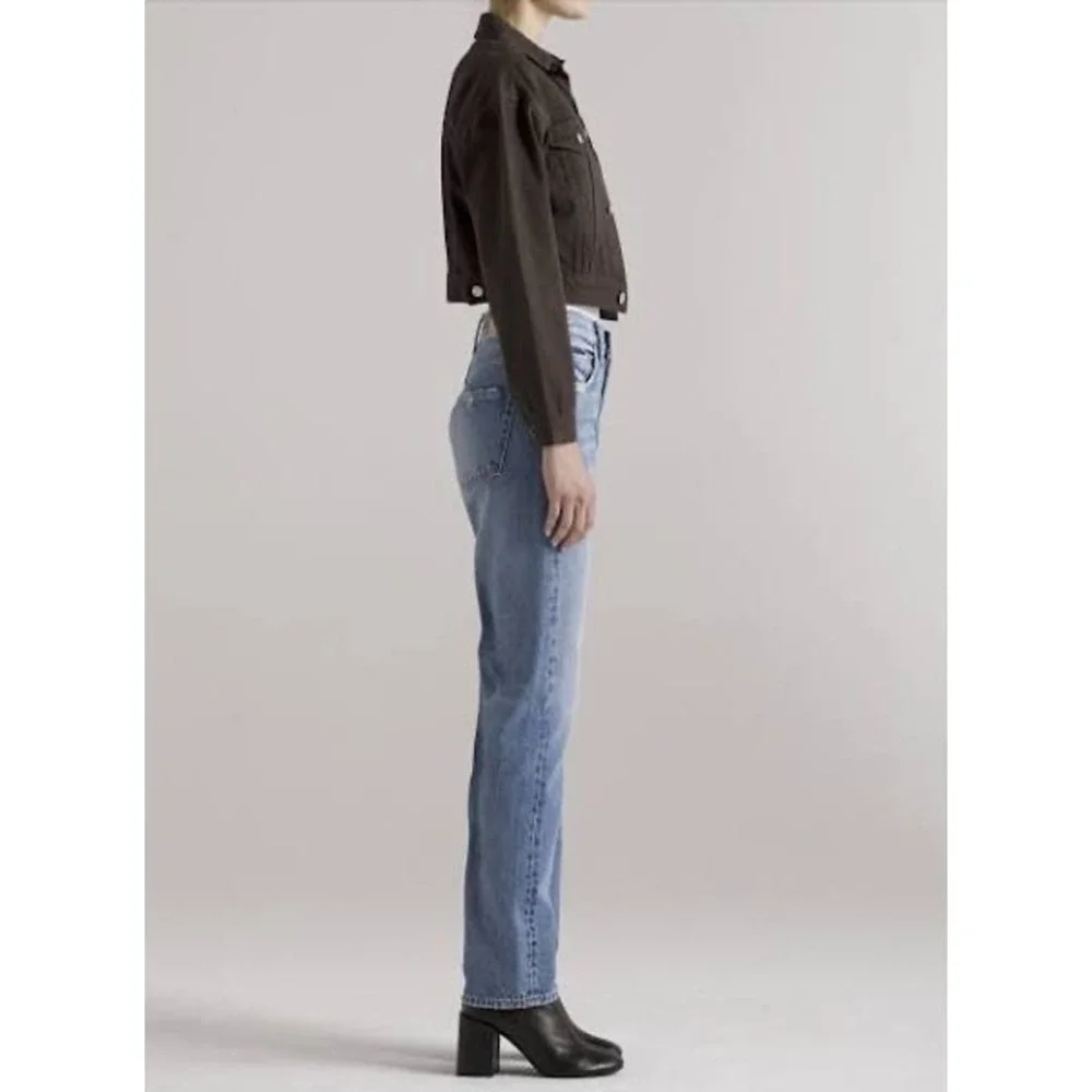 EDWIN‎ Anthropologie SIA Denim Jacket Java XS Scarlet 80s Cropped Sz:XS $218 NWT